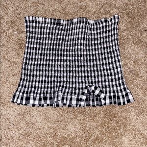 SMALL Tillys Tube Top Plaid Black & White